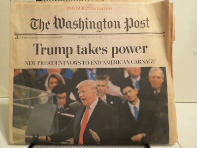 Washington Post Newspaper 1/21/2017 Donald Trump RED Inauguration Edition - Mint