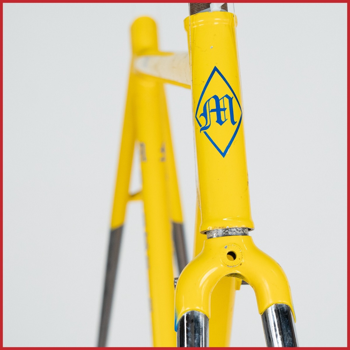 【堀】CAREERING FRAME T 701 YELLOW - MALAGNINI STEEL FRAME VINTAGE ROAD RACING BIKE BICYCLE LUGS