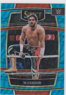 2022 Panini Select WWE - Mansoor - Concourse Level Light Blue Prizm /299 #4