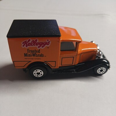 VINTAGE MATCHBOX SUPERFAST KELLOGGS FROSTED MINI WHEATS MODEL A FORD ORANGE 1979