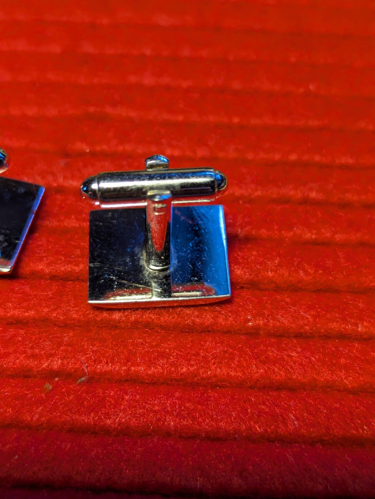 Monogram Initial Cufflinks A Silver Tone VINTAGE - image 6