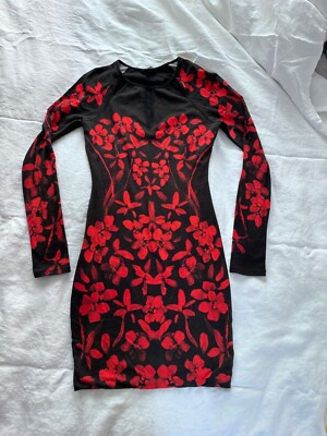 Guess Women's Dress XSLong Sleeve Bodycon Floral Red Romantic Love Party Cutout | eBay Guess Women's Dress XSLong Sleeve Bodycon Floral Red Romantic Love Party Cutout | eBay