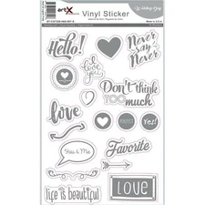 Silver Sticker : Quotes Cute Wedding Love Invitation Planner Scrapbook Vynil