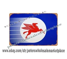 Mobil Pegasus oil gas metal tin sign indoor outdoor living room wall decor