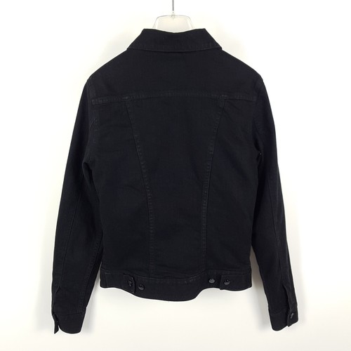 Closed Jeansjacke Damen S Schwarz Gefüttert Denim Trucker Jacke - Bild 3 von 6