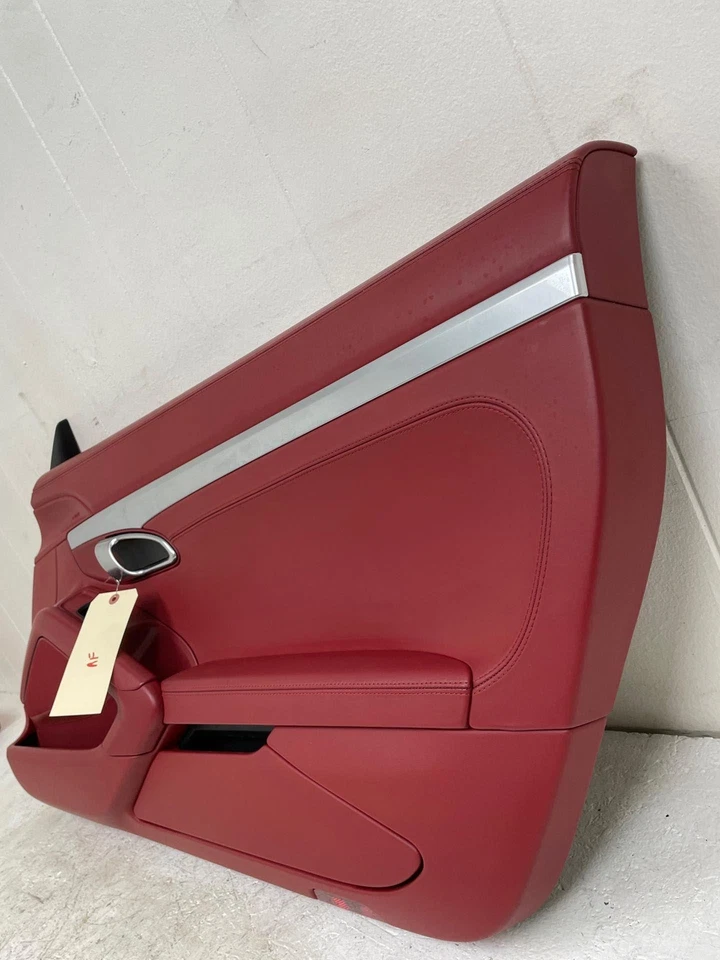 2013-2014 PORSCHE BOXSTER FRONT RIGHT PASS DOOR LEATHER TRIM PANEL CARRERA RED Foto 2 de 4