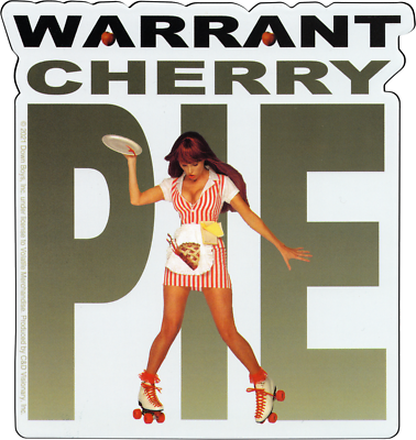 Warrant 「Cherry Pie」いけないチェリーパイ Sticker - Warrant Cherry Pie Waitress Heavy Metal Music Band 4.75