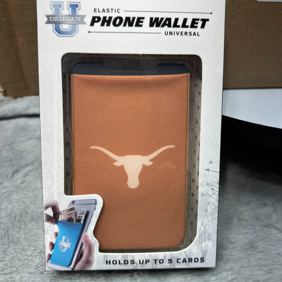 Texas Longhorns Phone Wallet Elastic Universal with 3M Adhesive NCAA Merch - Image 3 of 4