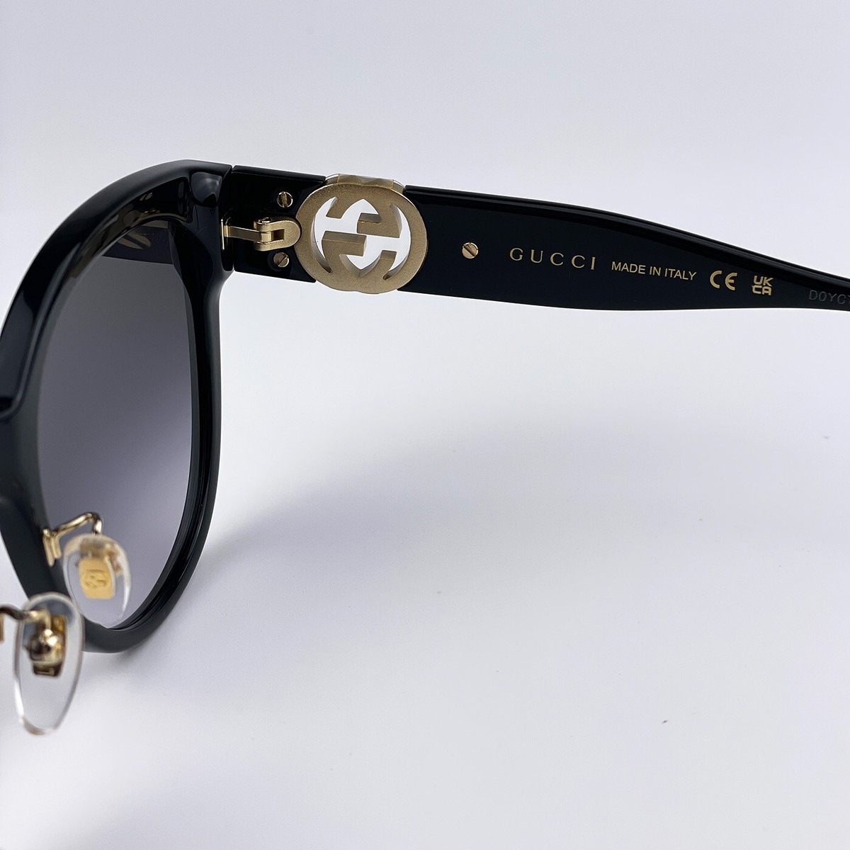 Gucci Women Sunglasses Black Grey Gradient Square GG1028SK  display picture 1