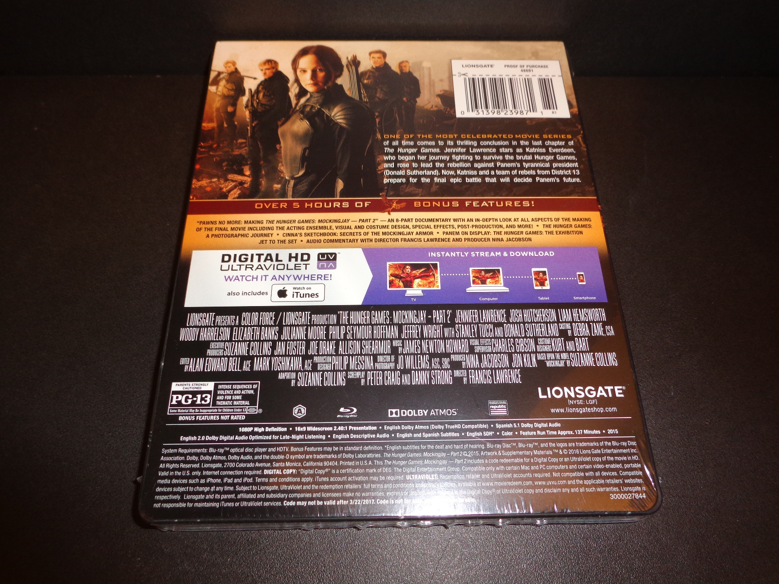 HUNGER GAMES: MOCKINGJAY-Pt 2-Jennifer Lawrence-BEST BUY STEELBOOK--BLURAY  + DVD 31398239871 | eBay
