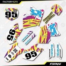 Yellow Retro Fierce Graphics Kit Fits 01-08 Suzuki Rm125 Rm250 Rm 125 250 Decals Yellow Retro Fierce Graphics Kit Fits 01-08 Suzuki Rm125 Rm250 Rm 125 250 Decals