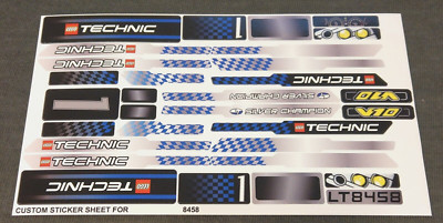 Custom Aufkleber für 8458 Replacement Sticker 8458