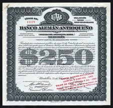 1928 Medellin, Colombia: Banco Aleman Antioqueno - Deutsche Antioquia Bank