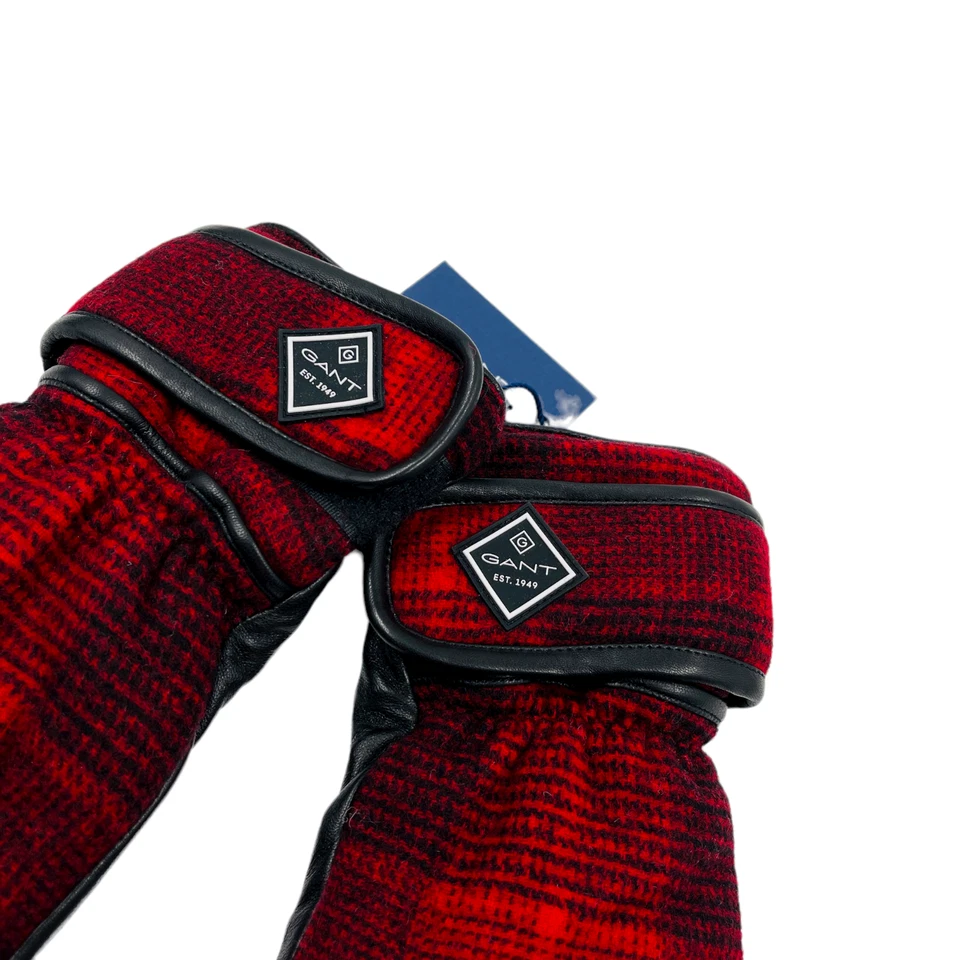 Guantes ecuestres de lana y cuero rojos GANT talla S M Foto 2 de 4