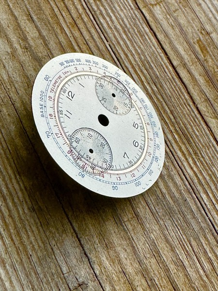 Cadran anonyme vintage pour mouvement Landeron NOUVEAU STOCK ANCIEN