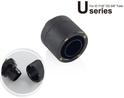 Bitspower G1/4'' Matte Black Compression Fitting CC6U For 7/16'' ID, 5/8'' OD tube