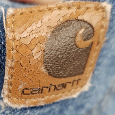 Carhartt B172 DST Relaxed Fit Flannel Lined Men's 38 x 34 Denim