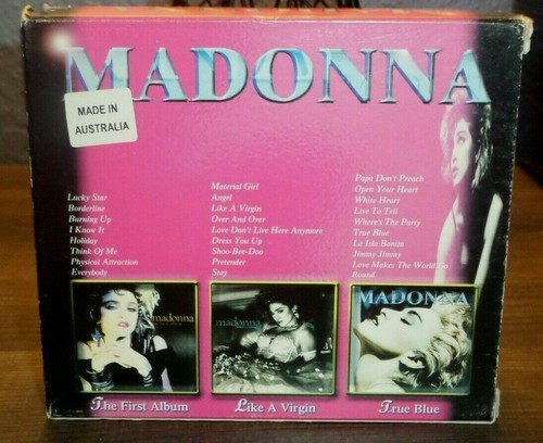 MADONNA 3 FOR 1 ORIGINAL AUSTRALIA ALBUMS CD BOX SET LIKE A VIRGIN TRUE BLUE - Picture 2 of 12