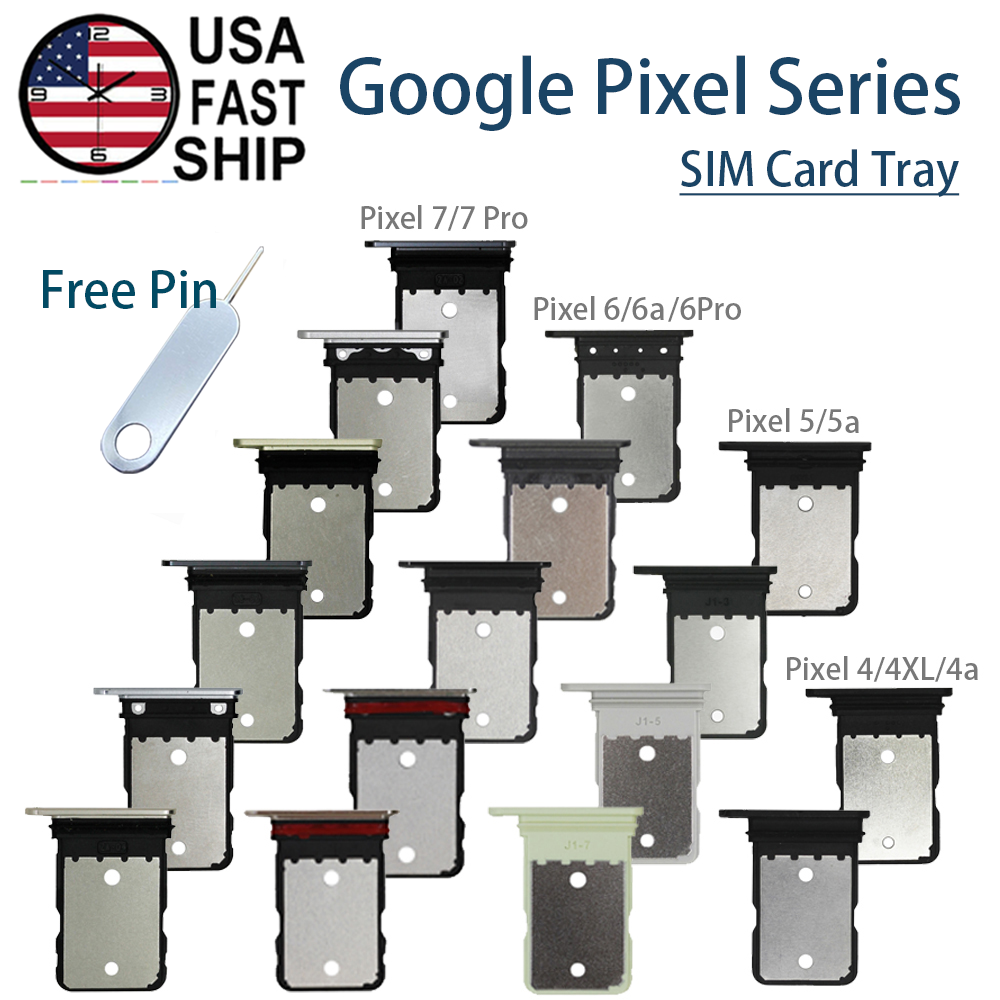 SIM Card Tray For Google Pixel 4 /4XL /4a 5G /5 /5a /6 /6a /6 Pro  