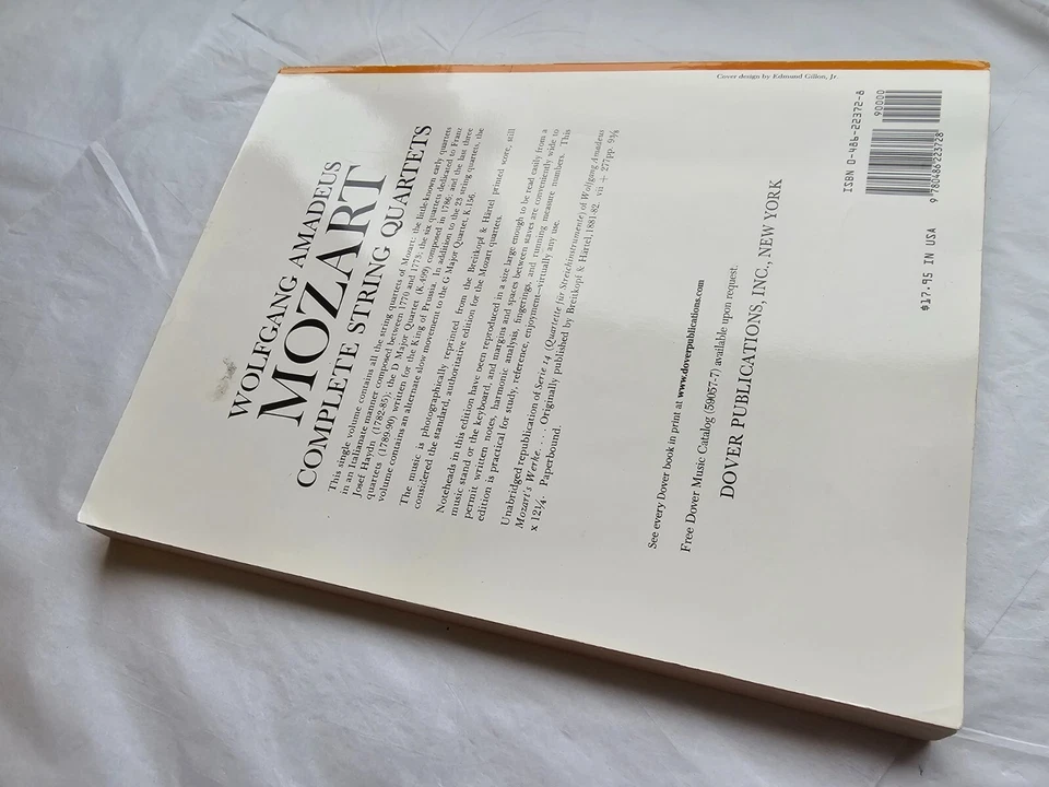 WOLFGANG AMADEUS MOZART - COMPLETE STRING QUARTETS - DOVER - GC - FREEPOST - Image 4 of 4