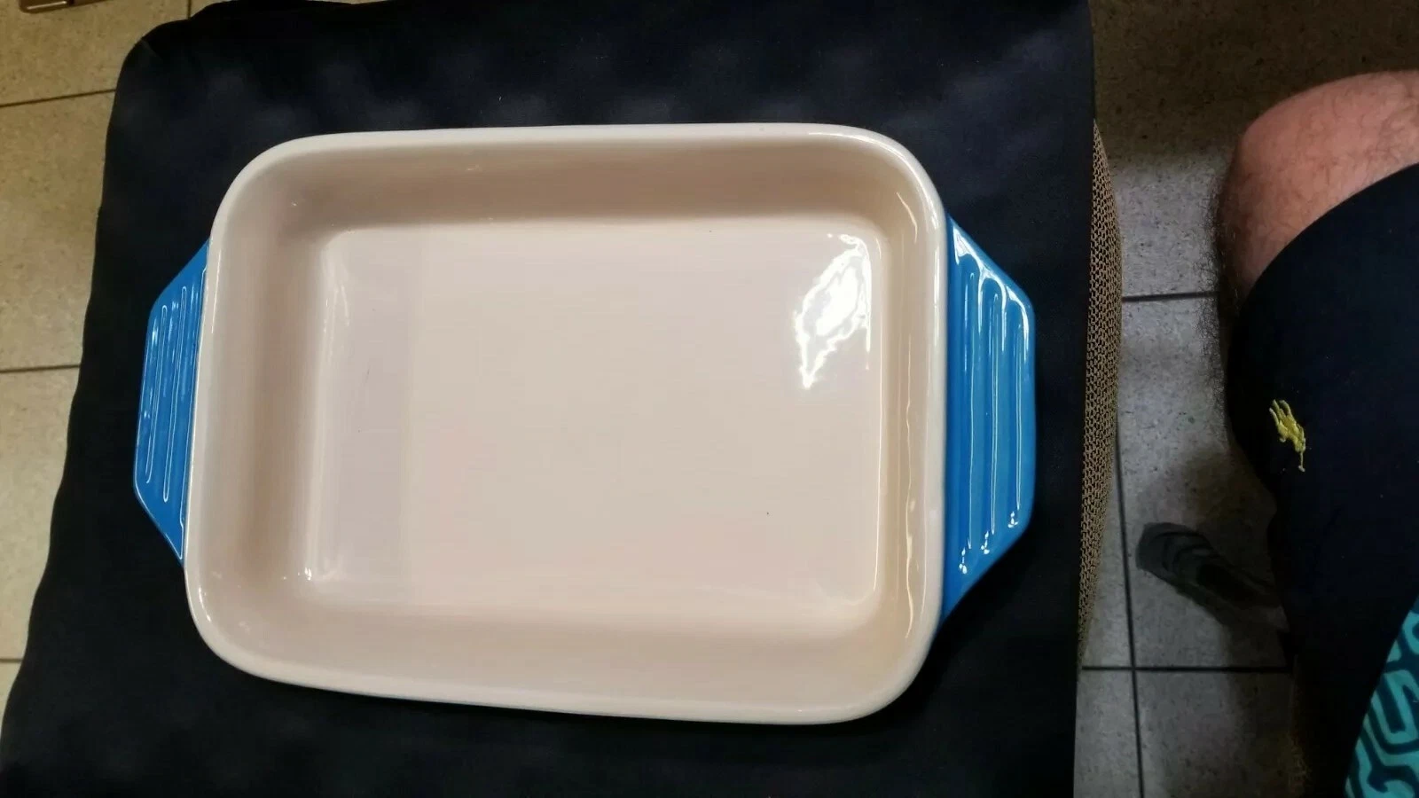 Le Creuset 10 x 7 x 2'' Light Blue Rectangular Baking Casserole Dish Roasting