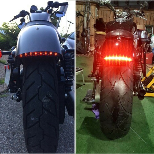Motorcycle LED Brake Lights Rear Fender Tail light W/ Turn Signal For Harley US - Picture 7 of 12