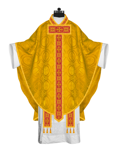 Liturgical Gothic Chasuble with Ornate Gold Embroidery – Traditional Vestment - Picture 4 of 10