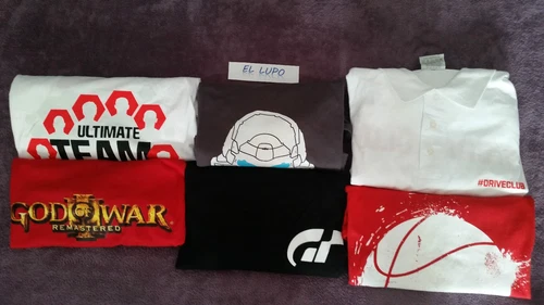 TEE SHIRT FIFA 2014 + HALO 5 BLEU +DRIVECLUB+ GOD OF WAR 3 +GRAN TURISMO+NBA 2K