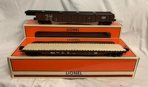 ¡JUEGO DE CARGA DE GÓNDOLA Y TUBO LIONEL BESEMER & LAKE ERIE PS-4 FLAT CAR PS-5 6-82664! | Condition: New