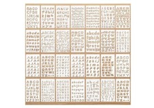28 Pieces Letter and Number Stencils Reusable Plastic Letter Stencils Alphabet J