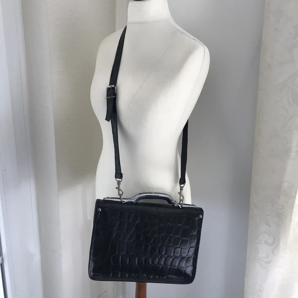 Reisenthel Tasche 31x8x23 cm schwarz Handtasche Crossbody Umhängetasche Croko - Bild 4 von 4