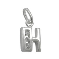 AnhäNger Buchstabe H Mit Zirkonia Aus Echtem 925 Silber Damen SilberanhäNger