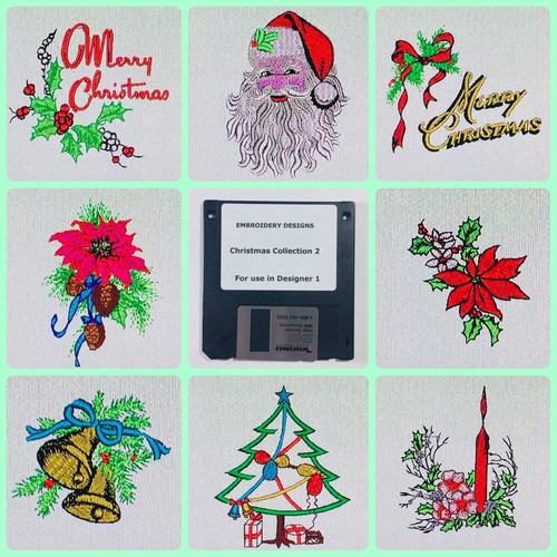 Christmas Collection #2 Embroidery Designs Disk For Husqvarna Viking Designer 1 - 第 1/12 張圖片