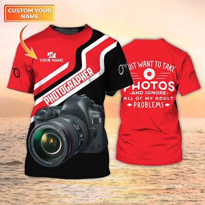 Photography T Shirt 3D Camera Shirt I Just Want To Take Photos Gift For Photogra