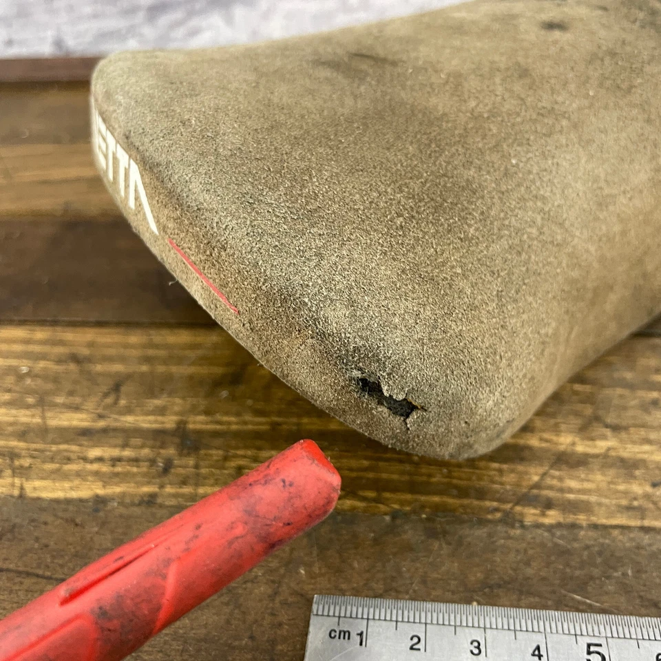 Sillín de asiento vintage Vetta marrón gamuza MTB 80s 90s montaña MTB Eroica Italia A4 Foto 3 de 4