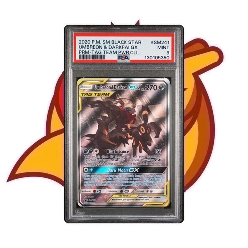 UMBREON & DARKRAI GX SM241 PSA 9 SUN & MOON BLACK STAR PROMO POKEMON TCG