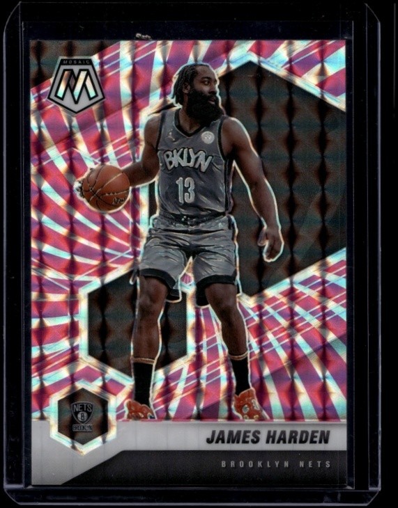 2020-21 Panini Mosaic Basketball James Harden #173 Pink Swirl FOTL /11