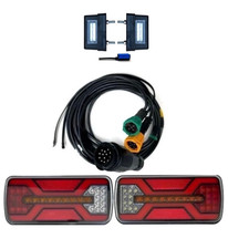LED Anhängerbeleuchtung Set 12/24V Rückleuchten Kennzeichenleuchte 13-pol Kabel