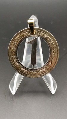 Gesägte Münze-Anhänger /1 Lira Türkei  Rarität   Münzschmuck Handarbeit Talisman