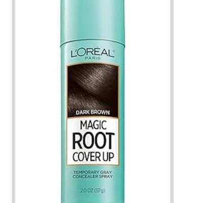 L'Oreal Paris Root Cover Up Temporary Gray Concealer Spray, Dark Brown