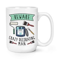 Beware VerrüCkte Dekoration Mann 426Ml Groß Becher Tasse Vatertag Freund Diy