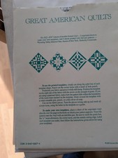 Great American Quilts 4 Durable Vinyl Templates 4 Full Size Patterns