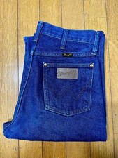 Wrangler 13MWZ Vintage 1980s USA Made Dark Blue Denim Jeans W33 L33