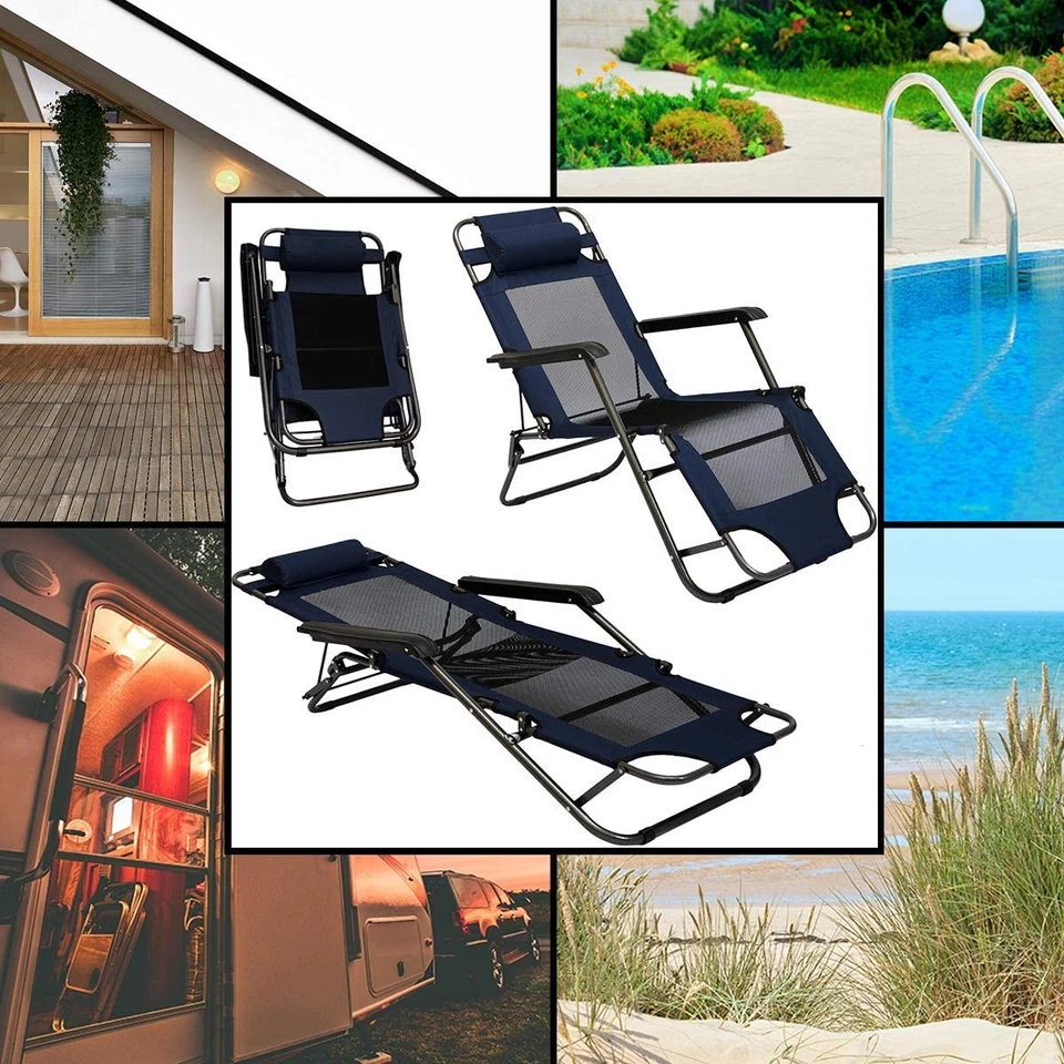 Liegestuhl Gartenliege Sonnenliege Strandliege Campingliege Liege Gartenstuhl - Bild 2 von 4