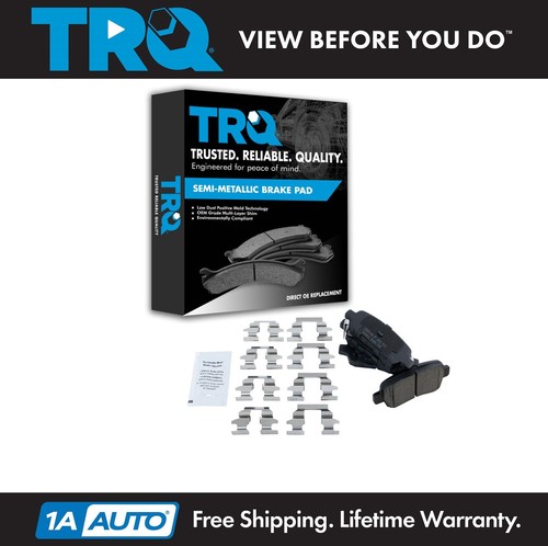 TRQ Rear Premium Posi Ceramic Brake Pad Set Kit for Altima Maxima G35 FX45 - Picture 1 of 8