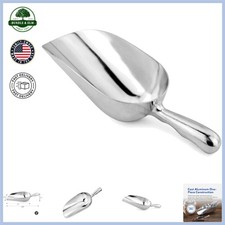 One-Piece Aluminum Scoop for Ice, Candy, Popcorn with Comfortable Grip