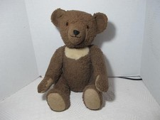 Hand Made Vtg Dark Brown Jointed Teddy Bear 18" Jointed Classic Style Curly