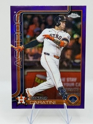 2025 Topps Chrome Update Victor Caratini Purple Refractor /250 Astros SP #USC57
