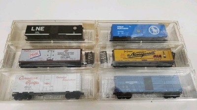 LOT 6 MICRO TRAINS UNIQUE BOX CARS C8 T11
