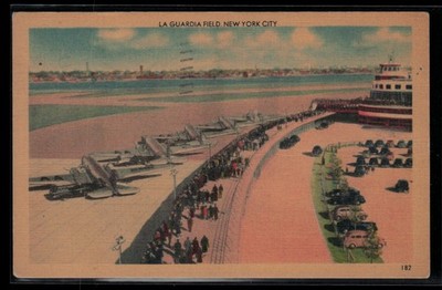 New York City LaGuardia Field Municipal Airport Queens Posted 1946 Brooklyn